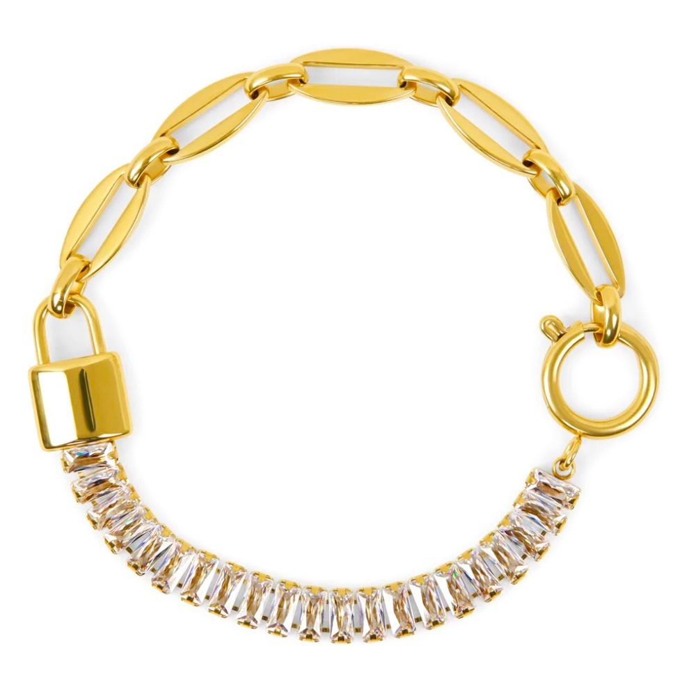 Gold-plated contrast bracelet - Picture 3 of 8